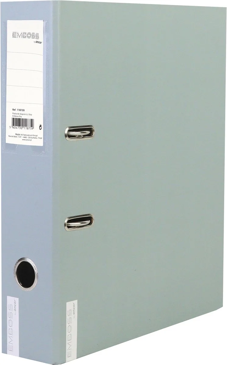 Ordner EMBOSS DRY A4 2R 8cm Gray de Ancor en Gris – photo produit