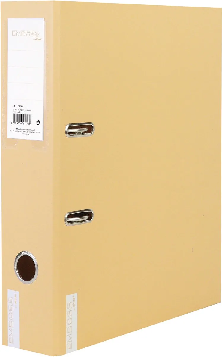 Ordner EMBOSS DRY A4 2R 8cm Mustard -AN-118742 van Ancor in Mosterd – productfoto