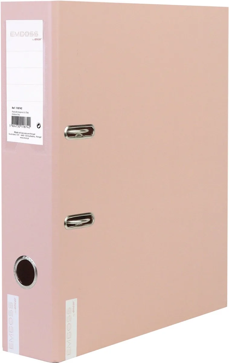 Ordner EMBOSS DRY A4 2R 8cm Salmon de Ancor en Zalm – photo produit