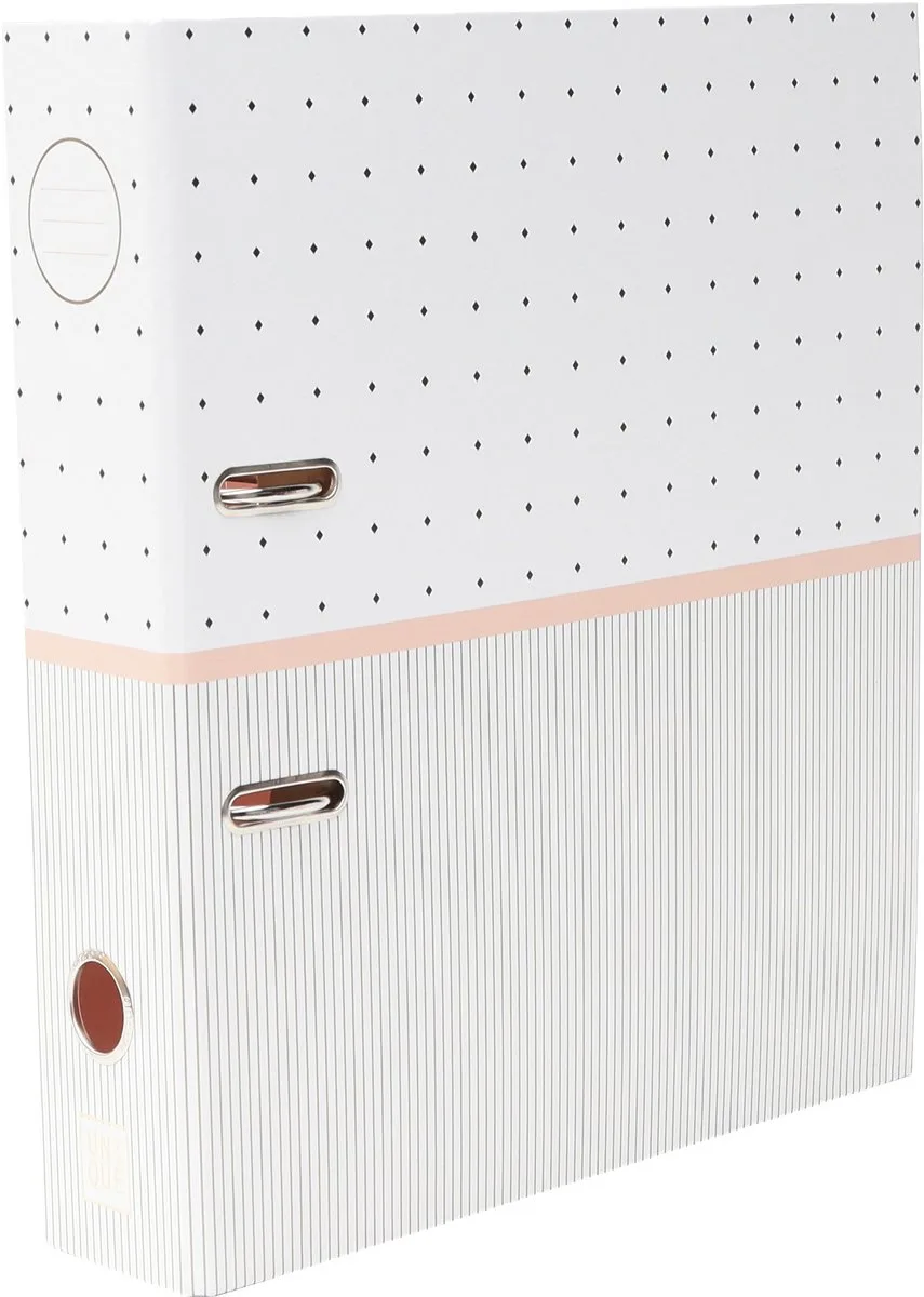 Ordner Unique A4 2r 8cm dots de Ancor en Blanc – photo produit