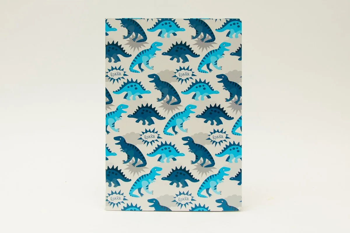 Schrift B'LOG DINO A5 lijn 48 vel 90 grams van Ancor in Grijs, Blauw – productfoto