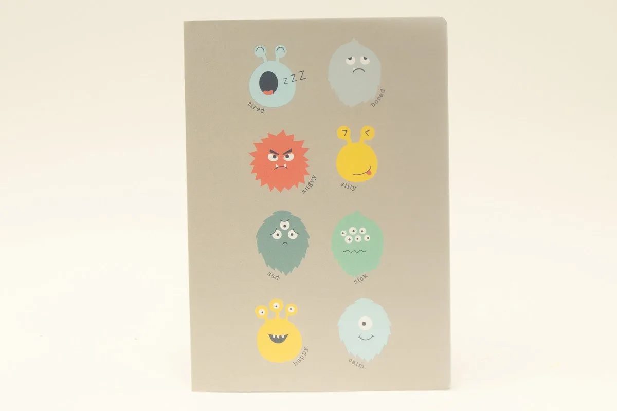 Schrift B'LOG PLAY ME Monsters A5 ruit 5mm 48 vel 90 grams PP cover van Ancor in Zilvergrijs – productfoto