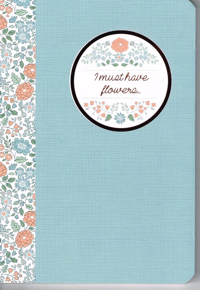 Schrift Flowers A5 lijn 96 bladzijden 90 gr papier in 2 varianten van Ancor in Blauw – productfoto