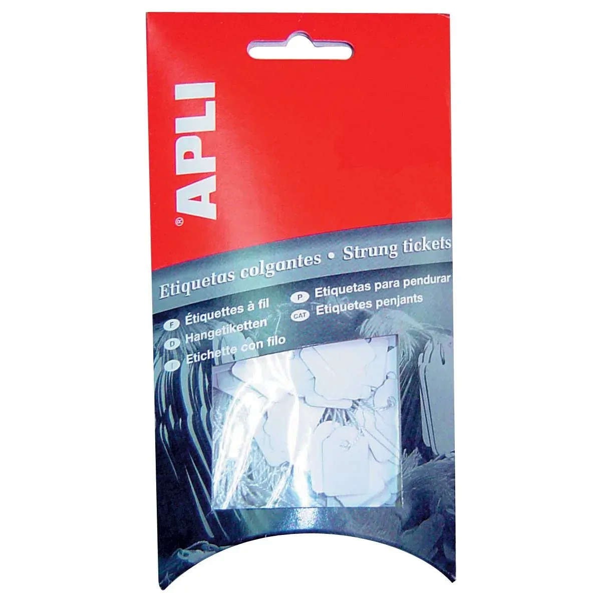 draadetiketten ft 18 x 29 mm (b x h) (7010), etui van 200 stuks fra Apli – produktbillede