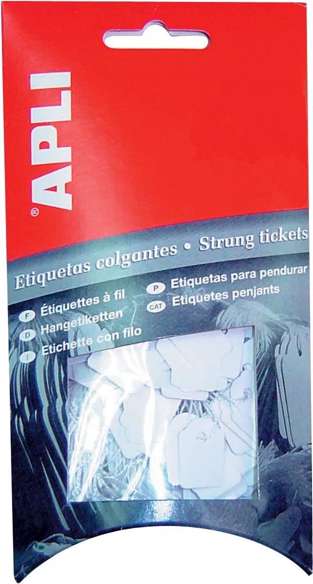draadetiketten ft 28 x 43 mm (b x h) (7012) | etui van 100 stuks von Apli in Weiß – Produktfoto