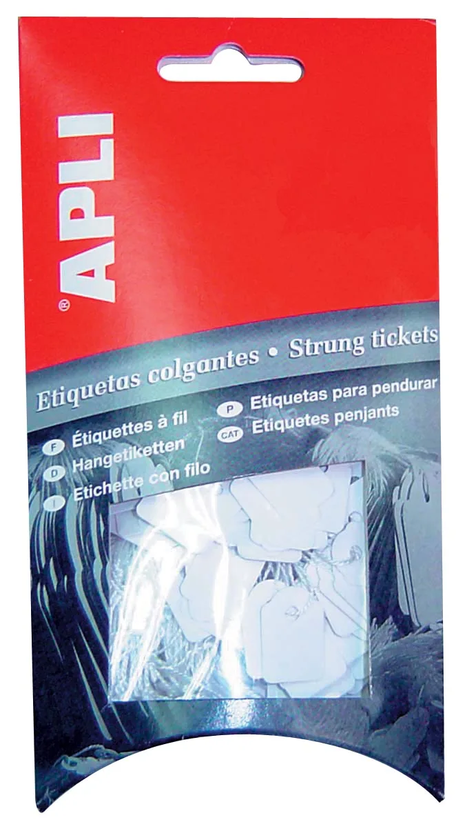 draadetiketten ft 36 x 53 mm (b x h) (7013), etui van 100 stuks fra Apli – produktbillede