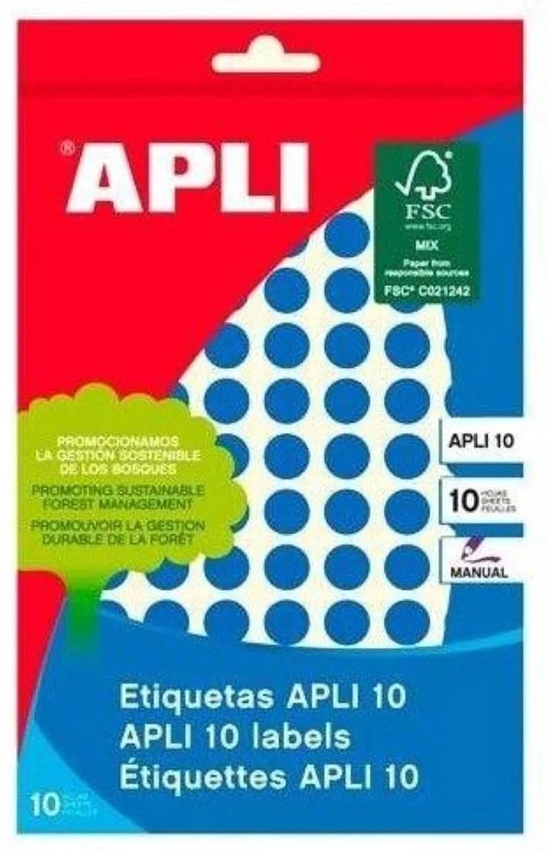 labels diameter 19 mm - 560 stuk by Apli in Blue – product photo