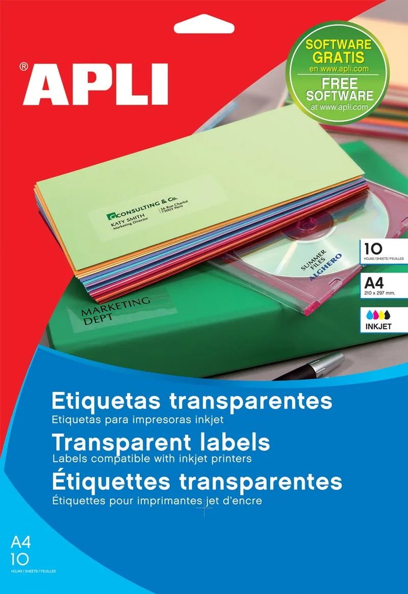 Transparante etiketten von Apli – Produktfoto