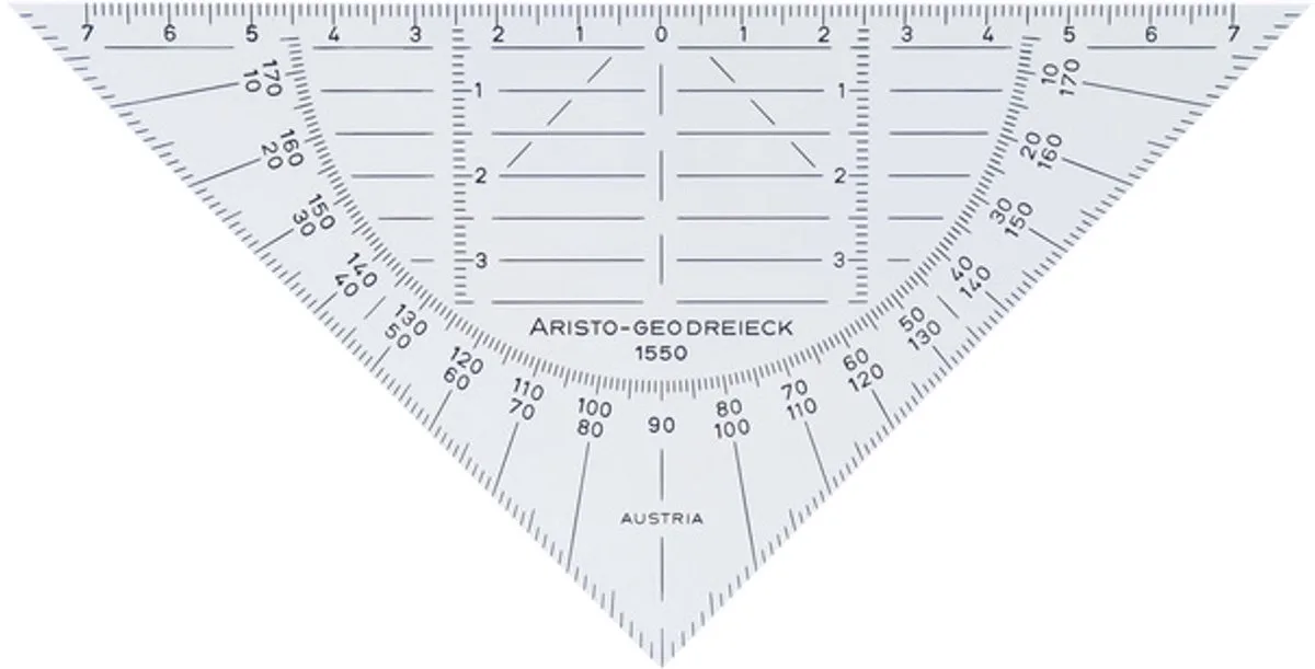 Geodriehoek Aristo 160mm 1550 von Aristo in Transparent – Produktfoto