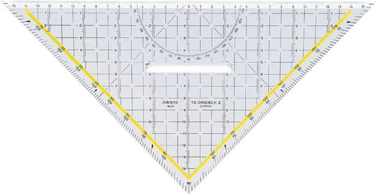 Geodriehoek Aristo 1648/2 325mm met greep | 10 stuks van Aristo in Transparant – productfoto
