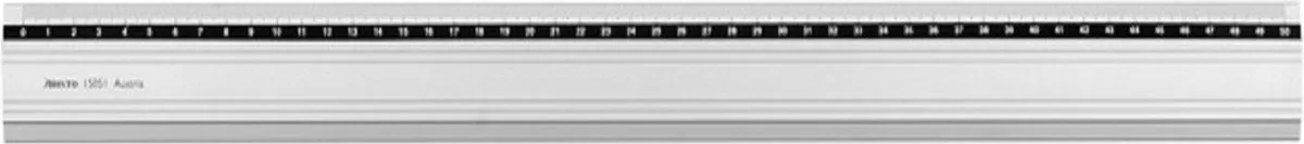 Liniaal - 50 cm - Rubbere strip de Aristo en Gris – photo produit