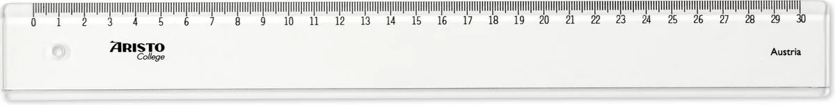 liniaal - GEOCollege - lengte 30cm - mm/cm schaalverdeling - kunststof - AR-23030 från Aristo i Transparent – produktbild