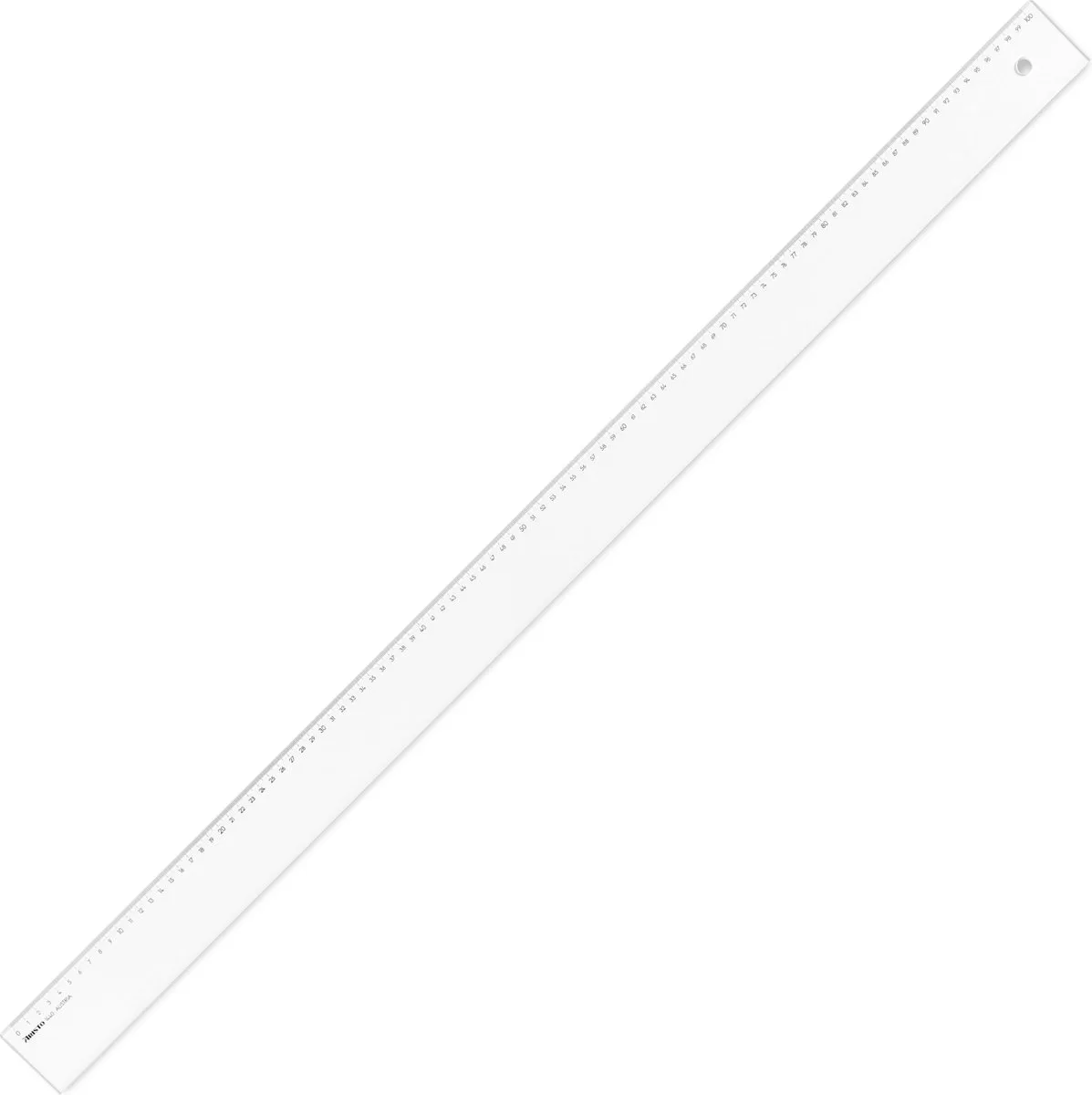 liniaal - lengte 100cm - mm/cm schaalverdeling - glashelder plexiglas - AR-1440 van Aristo in Transparant – productfoto