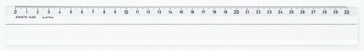 liniaal - lengte 30cm - mm/cm schaalverdeling - glashelder plexiglas - AR-1433 by Aristo in Transparent – product photo
