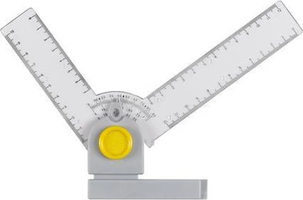 tekenhaak - lengte 10cm/12cm - met instelbare gradenboog - met inktnoppen - AR-7092 von Aristo in Grau – Produktfoto