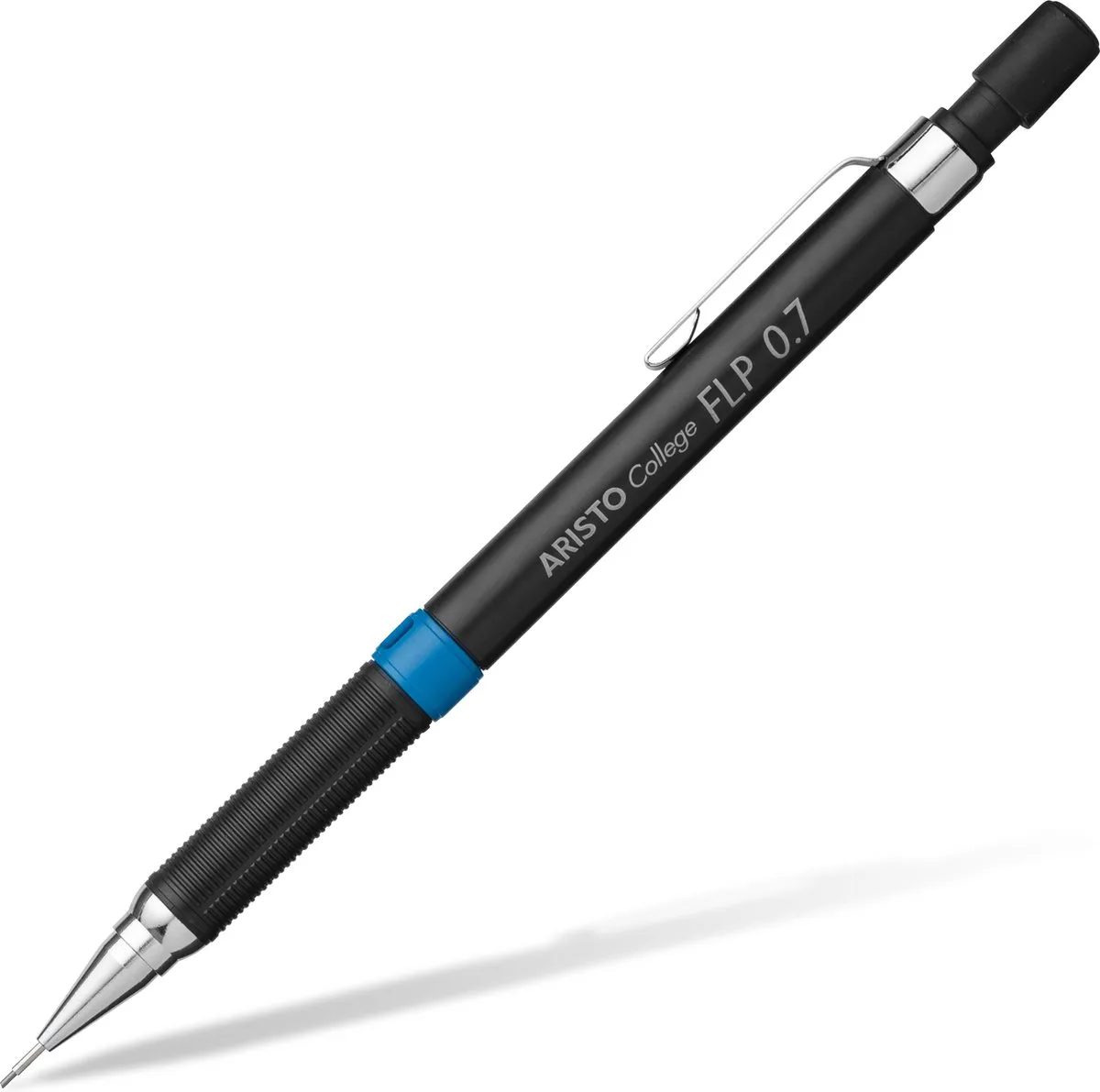 vulpotlood - College FLP - lijnbreedte 0.7mm - hardheid HB - met gum - zwart/blauw - AR-23557 från Aristo i Svart – produktbild
