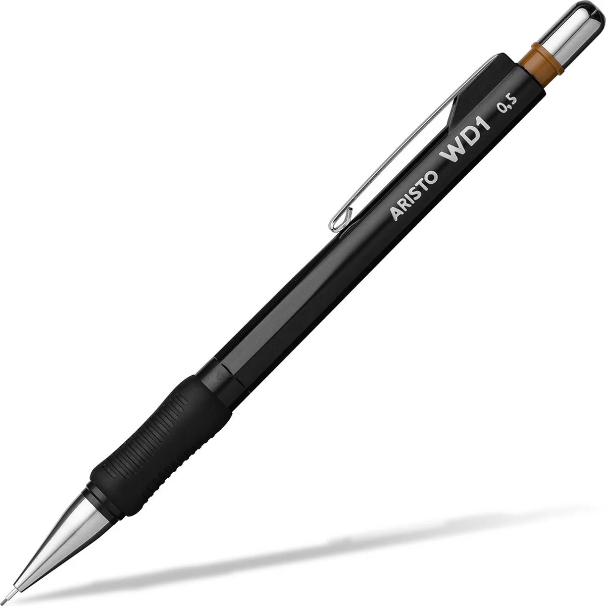 vulpotlood - WD1 - lijnbreedte 0.5mm - hardheid HB - met gum - zwart/bruin - AR-85105 de Aristo en Noir – photo produit