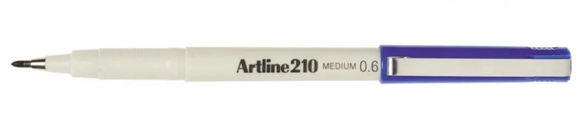 Artline - 210 Fineliner - medium 0.6 mm fra Artline i Blå – produktbillede