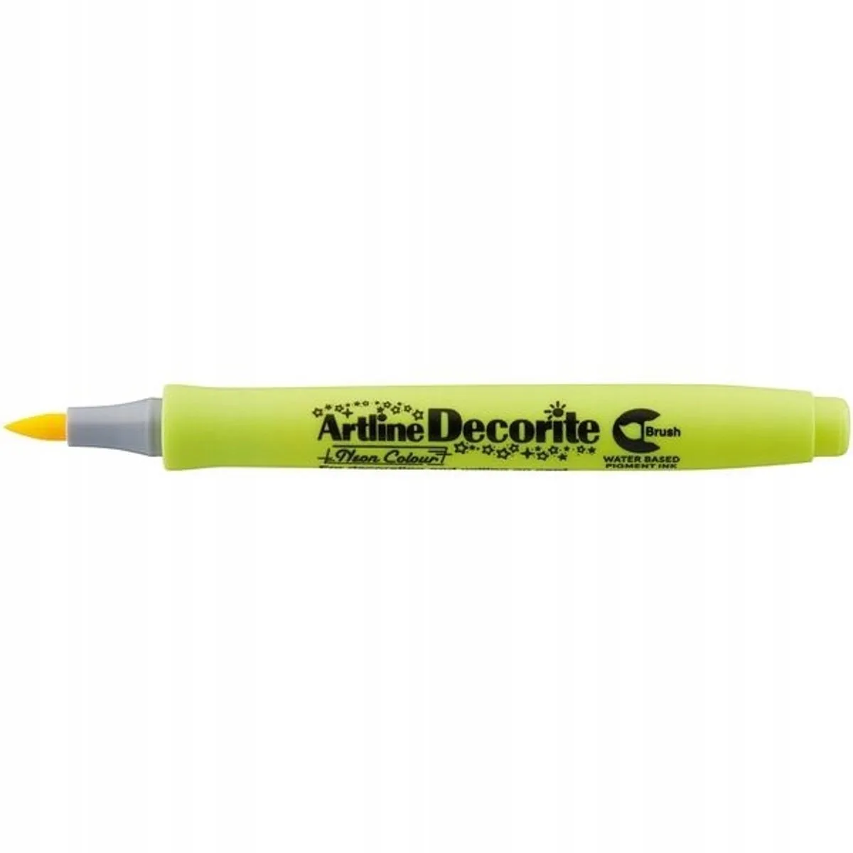 Decorite Brush Marker - Levendig van Artline in Neon Geel – productfoto