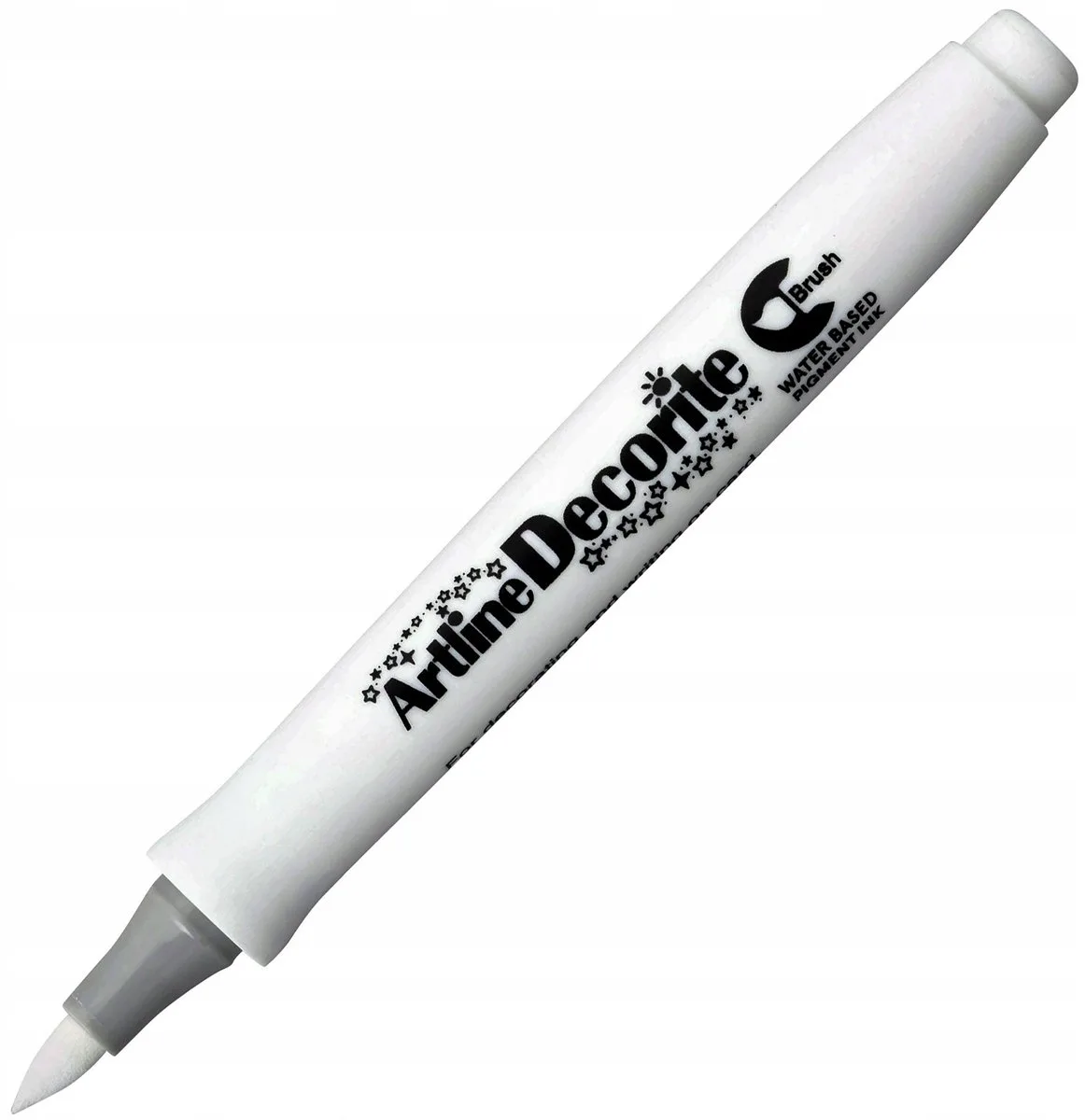 Decorite Brush Marker Permanent - AR-035 van Artline in Wit – productfoto
