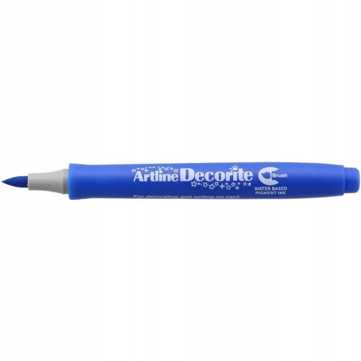 Decorite Brush Marker - Permanente Blauwe Stift van Artline in Blauw – productfoto