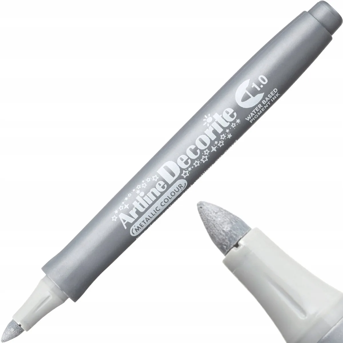 Decorite Permanente Marker - 1mm by Artline in Silver – product photo