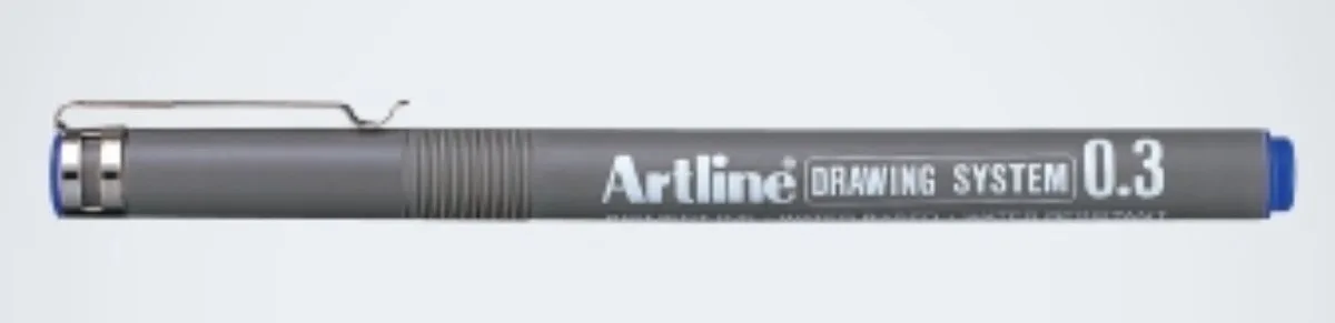 Drawing System Fineliner - 1 stuk- 0.3 mm Lijndikte fra Artline i Blå – produktbillede