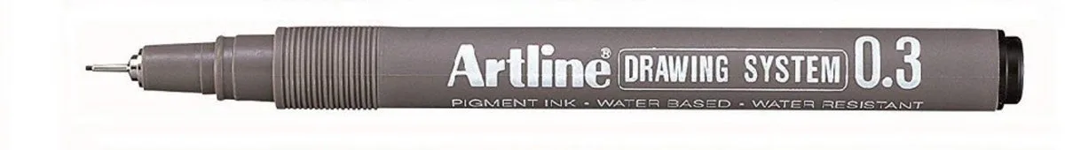 Drawing System Fineliner - 1 stuk- 0.3mm Lijndikte fra Artline i Rød – produktbillede