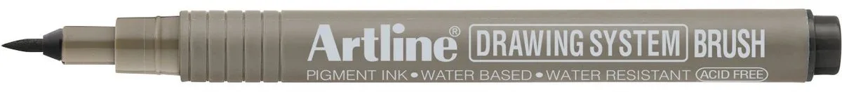 Fineliner artline technisch brush | 12 stuks fra Artline i Sort – produktbillede