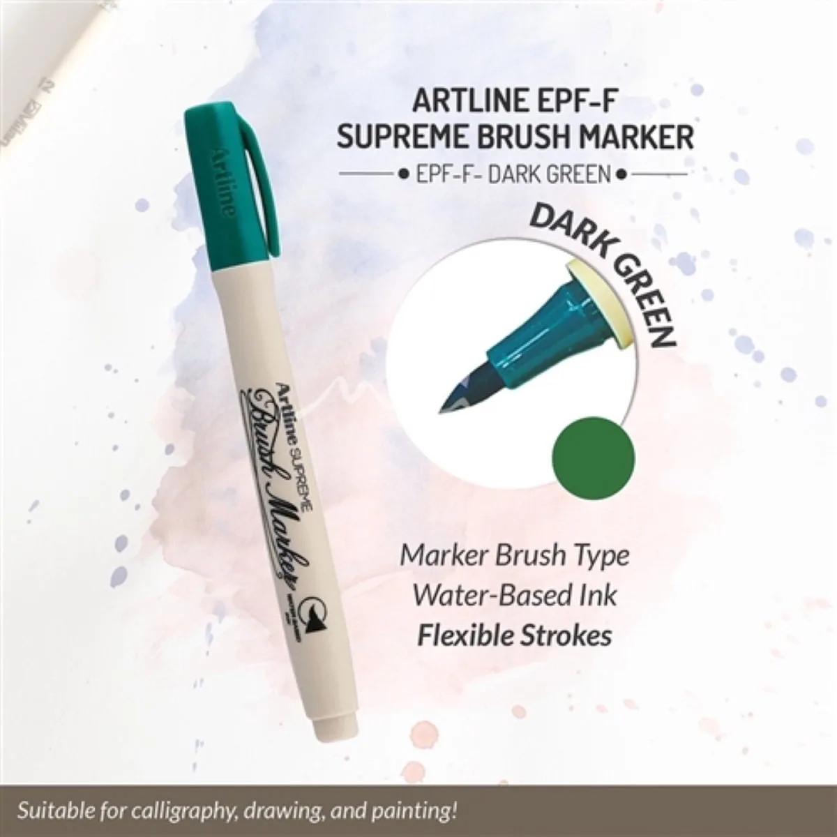 MARKER BRUSH ARTLINE BRUSHMARKER de Artline en Donker groen – photo produit