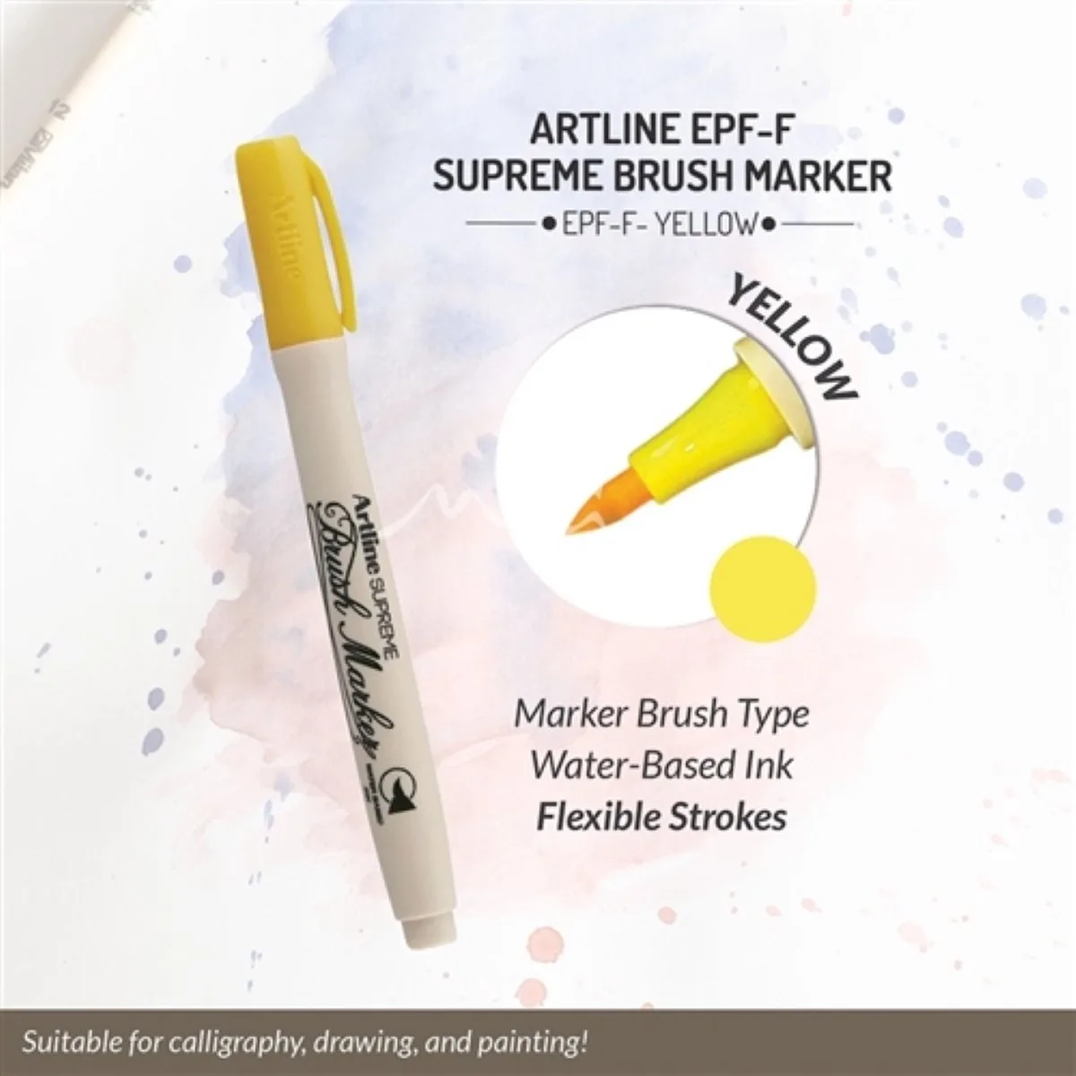 MARKER BRUSH ARTLINE BRUSHMARKER de Artline en Jaune – photo produit