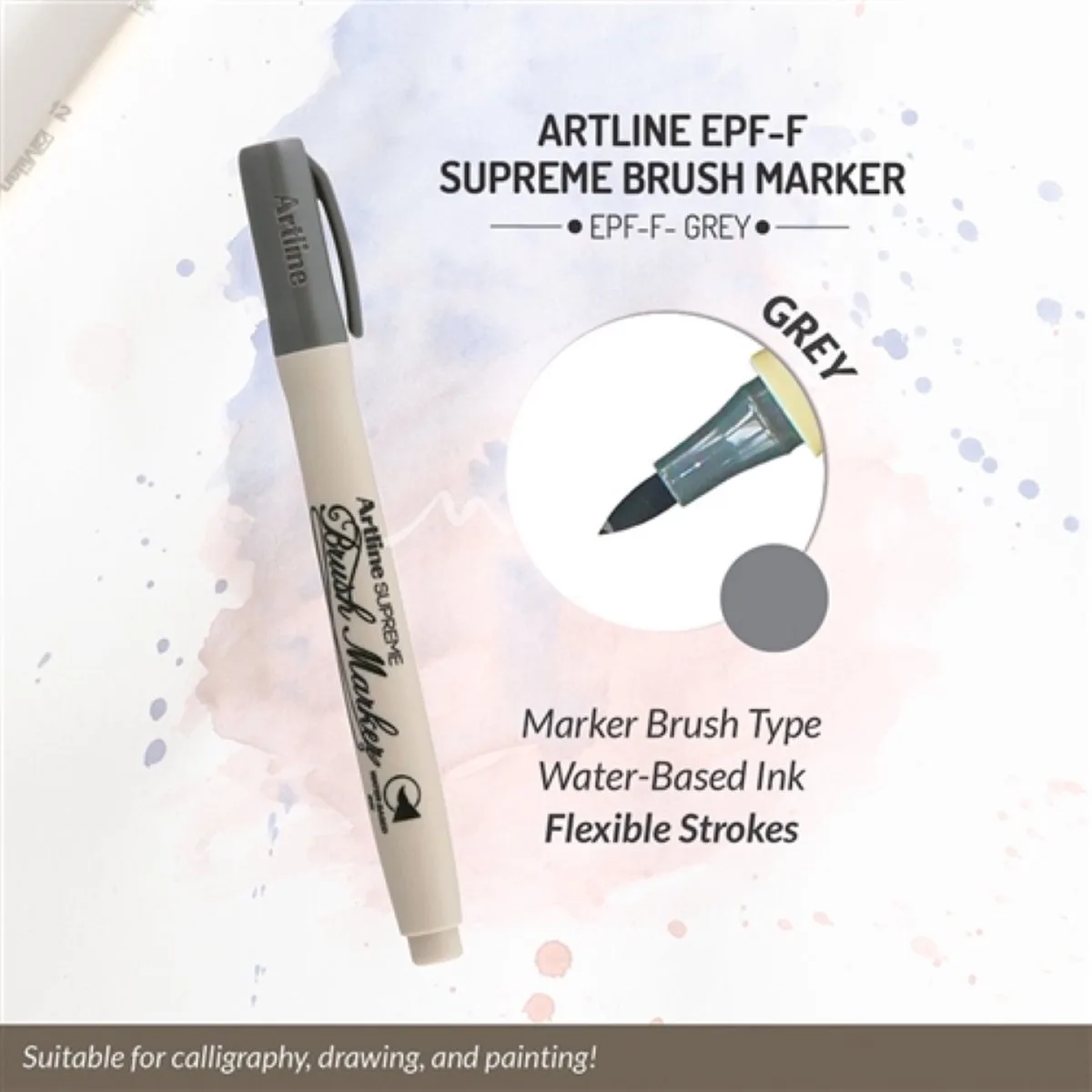 MARKER BRUSH ARTLINE BRUSHMARKER van Artline in Grijs – productfoto