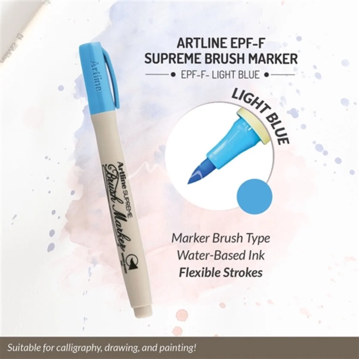 MARKER BRUSH ARTLINE BRUSHMARKER de Artline en Licht blauw – photo produit
