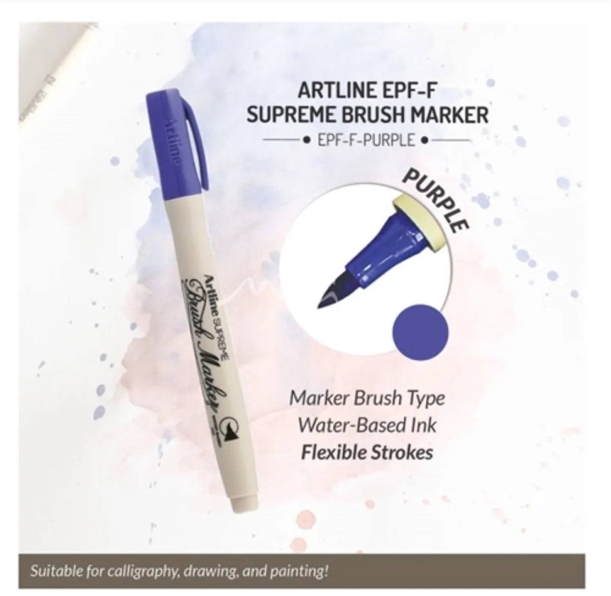MARKER BRUSH ARTLINE BRUSHMARKER van Artline in Paars – productfoto