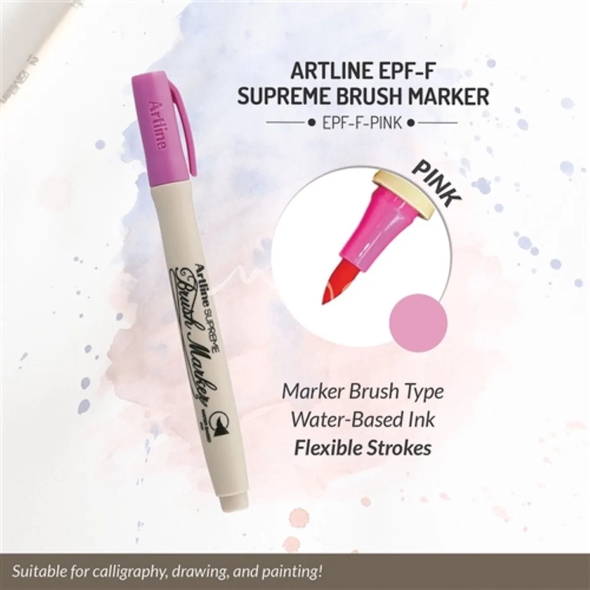 MARKER BRUSH ARTLINE BRUSHMARKER van Artline in Roze – productfoto
