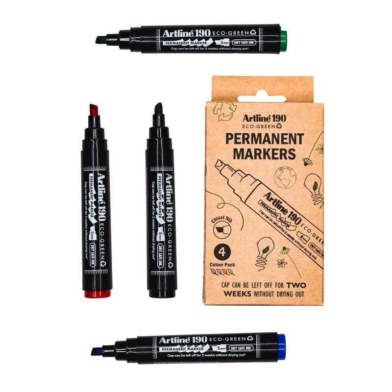Permanent marker artline 190 eco schuin 2-5mm ass | 12 stuks by Artline – product photo