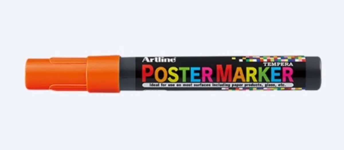 Poster Marker Tempera 4 mm van Artline in Oranje – productfoto