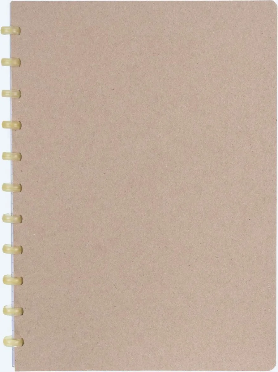 Bio Schrift A4 commercieel geruit met gerecycleerd kartonnen kaft en chloorvrij papier by Atoma in Recyclage bruin – product photo