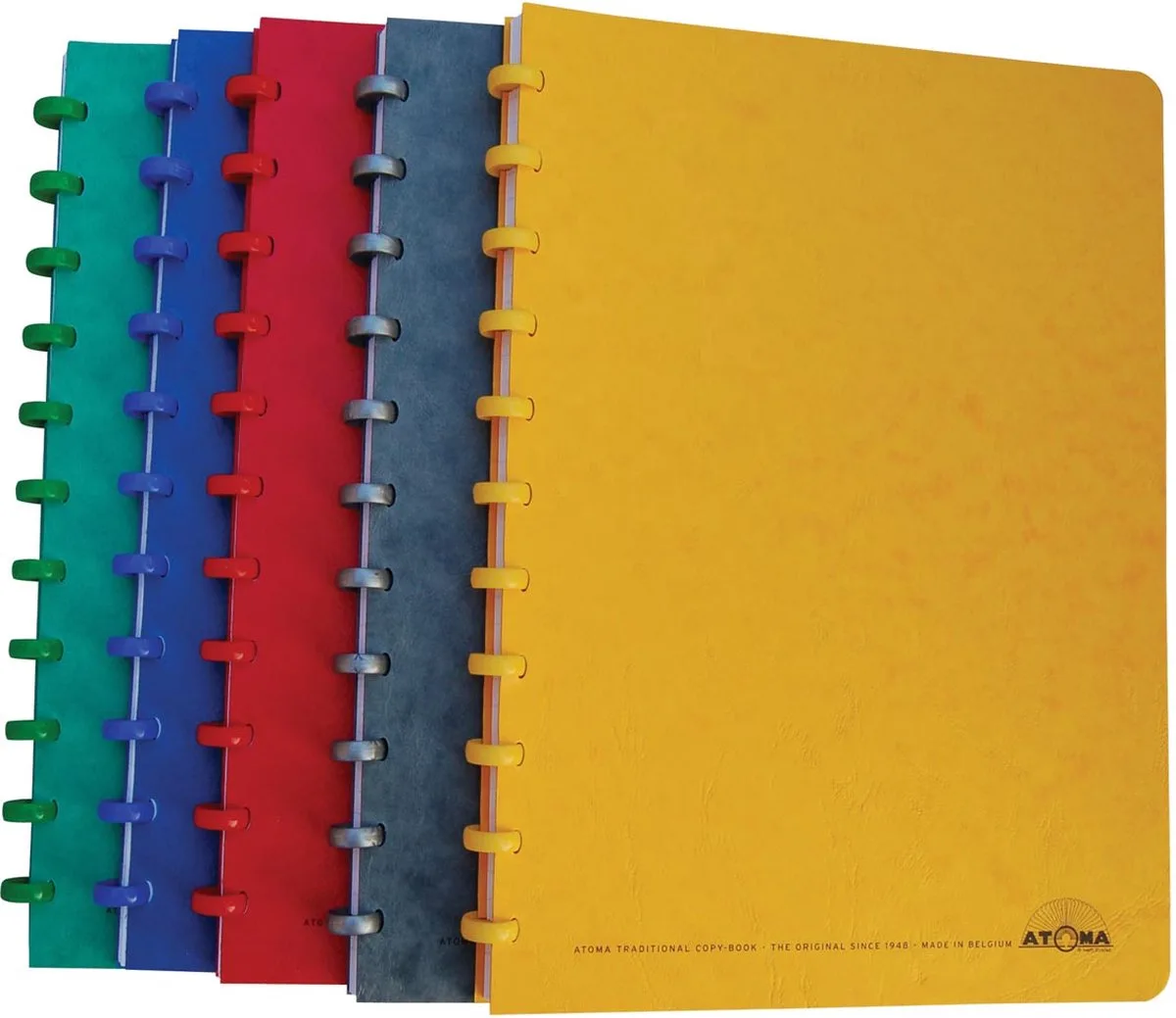 Classic schrift, ft A4, 100 bladzijden, geruit 5 mm, geassorteerde kleuren 12 stuks de Atoma en Karton – photo produit