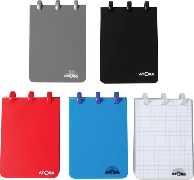 notitieboekje ft A7, 120 bladzijden, PP, geruit 5 mm, geassorteerde kleuren by Atoma – product photo