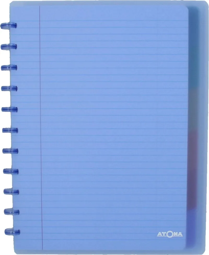 Seyes schrift, ft A4 +, 120 bladzijden, PP, gelijnd, met 6 tabbladen en 5 showtassen, assorti van Atoma – productfoto