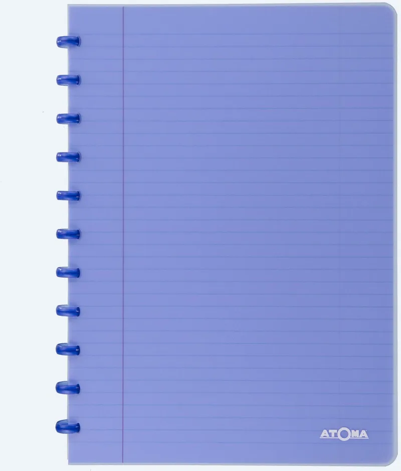 Seyes schrift, ft A4, 144 bladzijden, PP, gelijnd, geassorteerde kleuren van Atoma – productfoto