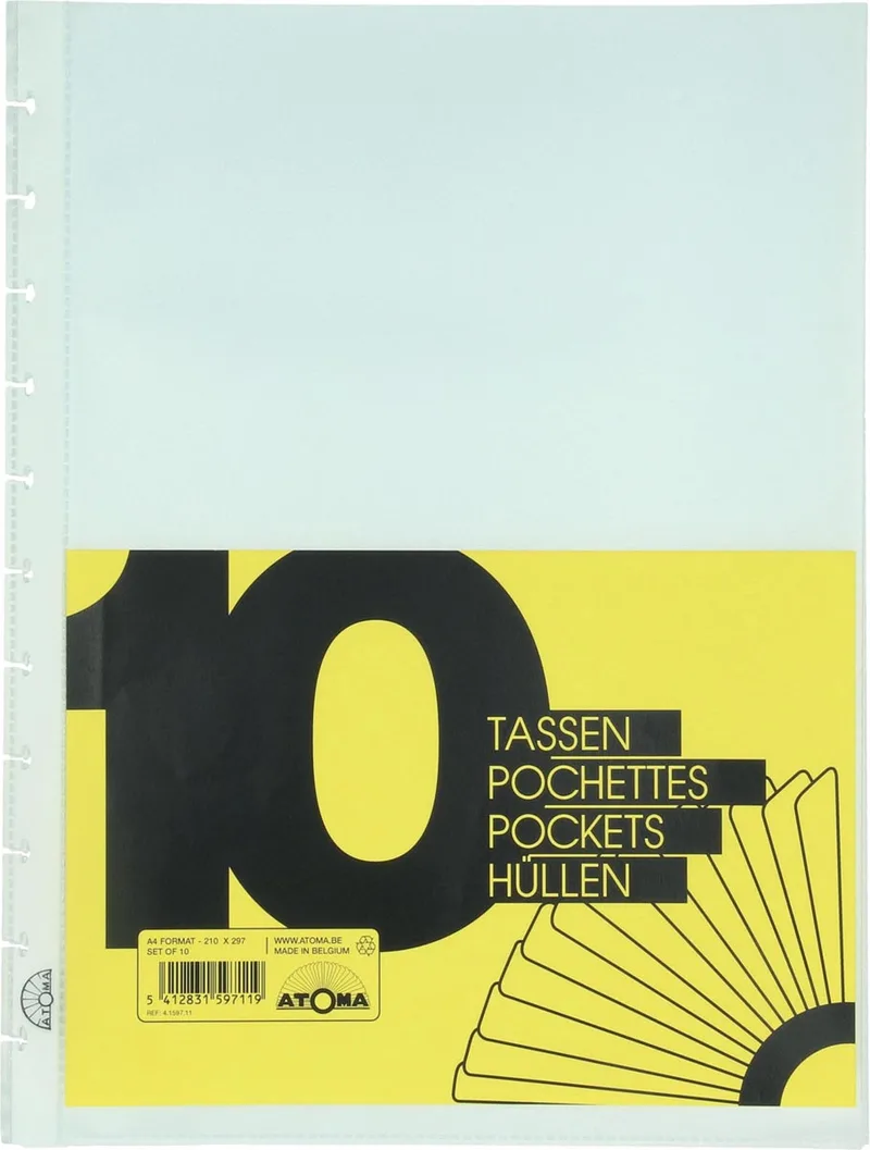 showtassen, transparant, voor A4+ schriften, set van 10 stuks von Atoma – Produktfoto