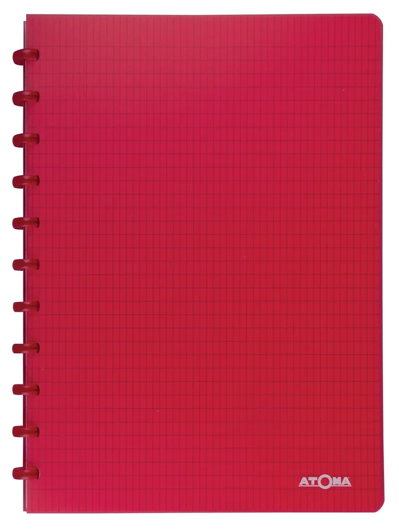 Trendy schrift, ft A4, 144 bladzijden, commercieel geruit, transparant rood by Atoma – product photo