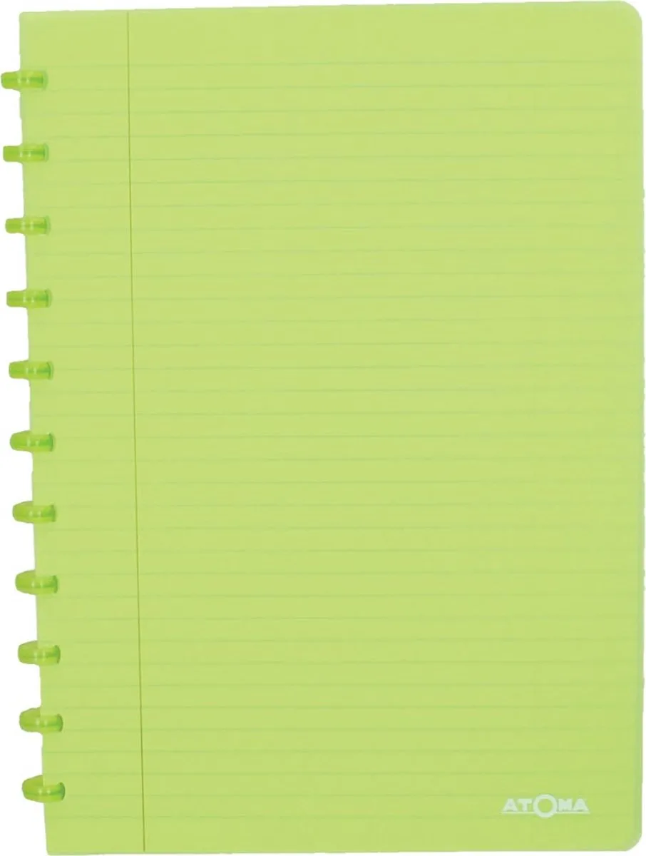 Trendy schrift, ft A4, 144 bladzijden, gelijnd, transparant groen 10 stuks de Atoma en Pp – photo produit