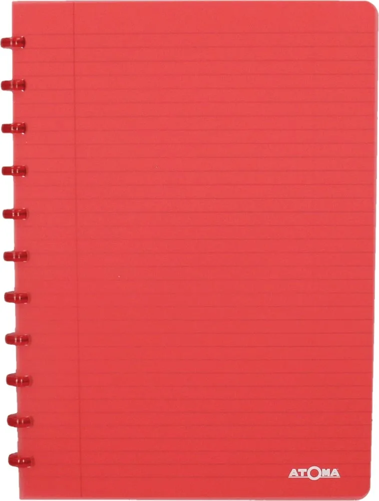 Trendy schrift, ft A4, 144 bladzijden, gelijnd, transparant rood by Atoma – product photo
