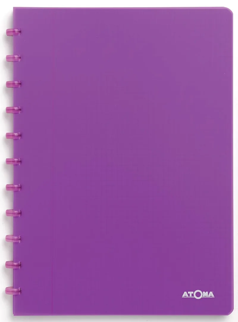 Trendy schrift, ft A4, 144 bladzijden, geruit 5 mm, transparant paars by Atoma – product photo