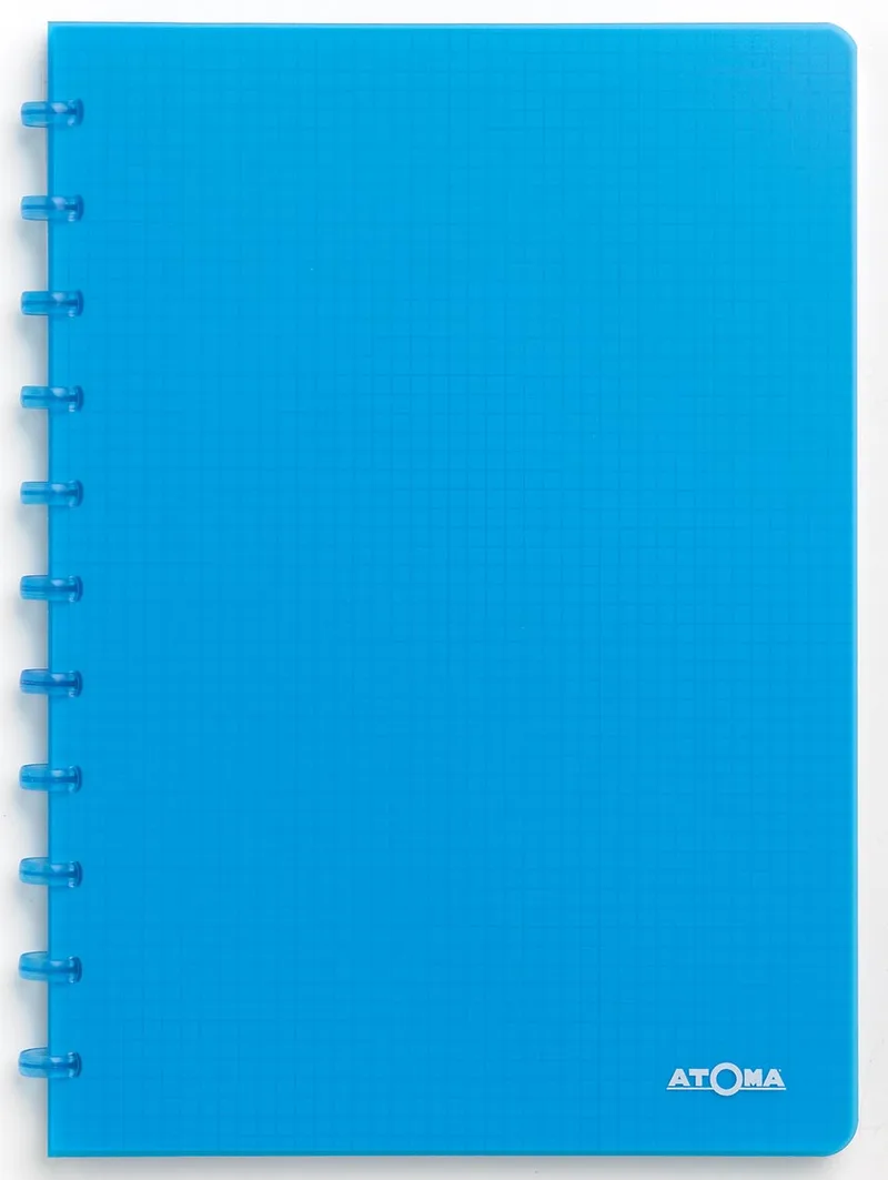 Trendy schrift, ft A4, 144 bladzijden, geruit 5 mm, transparant turkoois by Atoma – product photo