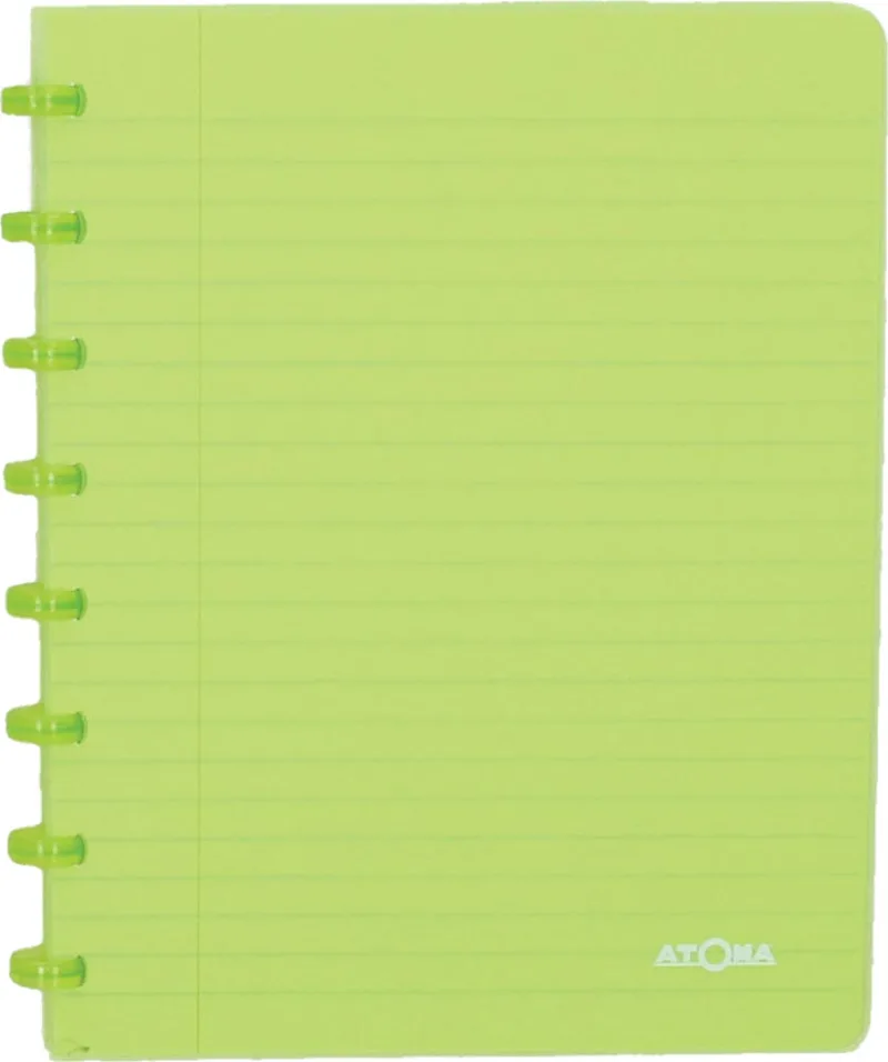 Trendy schrift, ft A5, 144 bladzijden, commercieel geruit, transparant groen by Atoma – product photo
