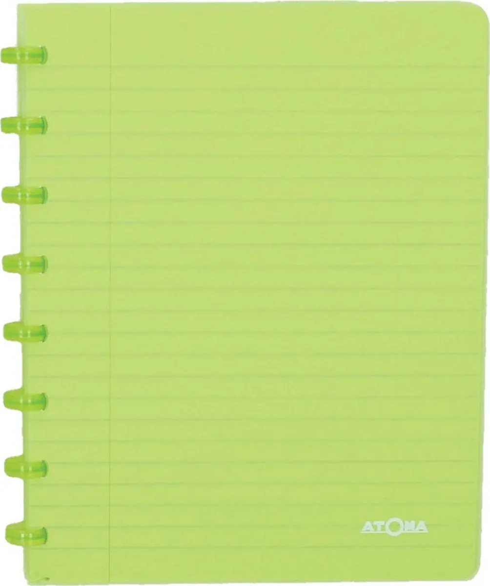 Trendy schrift, ft A5, 144 bladzijden, gelijnd, transparant groen 10 stuks från Atoma i Pp – produktbild